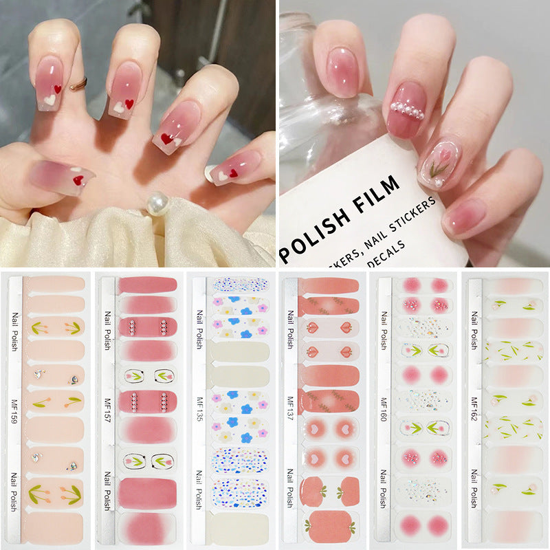 Hand Painted Tulip Smudge Nail Stickers