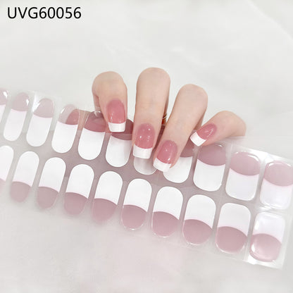 Blush Nail Stickers Uv Semi-baked Gel