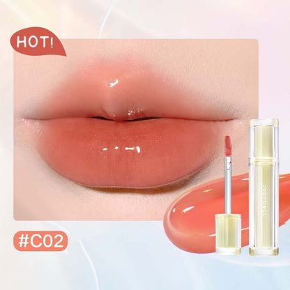 Iced Tea Mirror Lip Glaze Mirror Water Gloss Lip Gloss Glass Jelly Lip Brown Lipstick