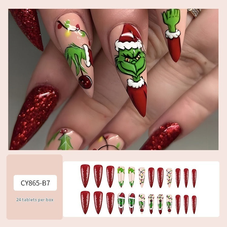 Christmas Wear Fake Nails Nail Sticker