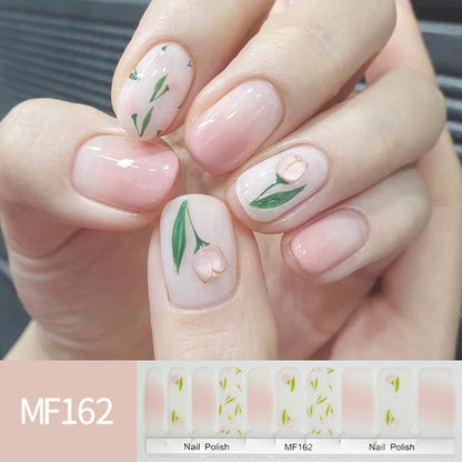 Hand Painted Tulip Smudge Nail Stickers