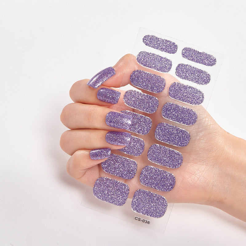 Solid Color 16 Small Stickers Nail Stickers Simple Nail Stickers