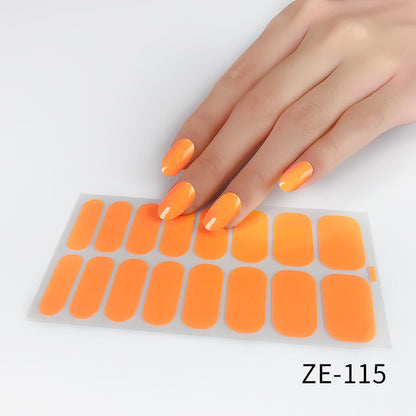 Solid Color Waterproof Nail Stickers