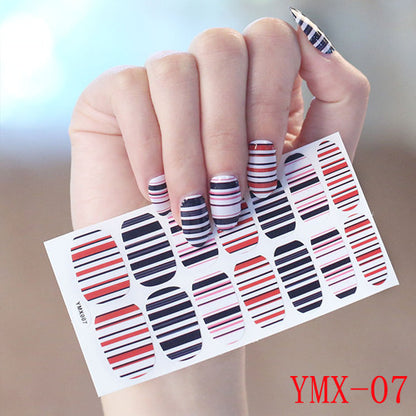 Gummed nail stickers