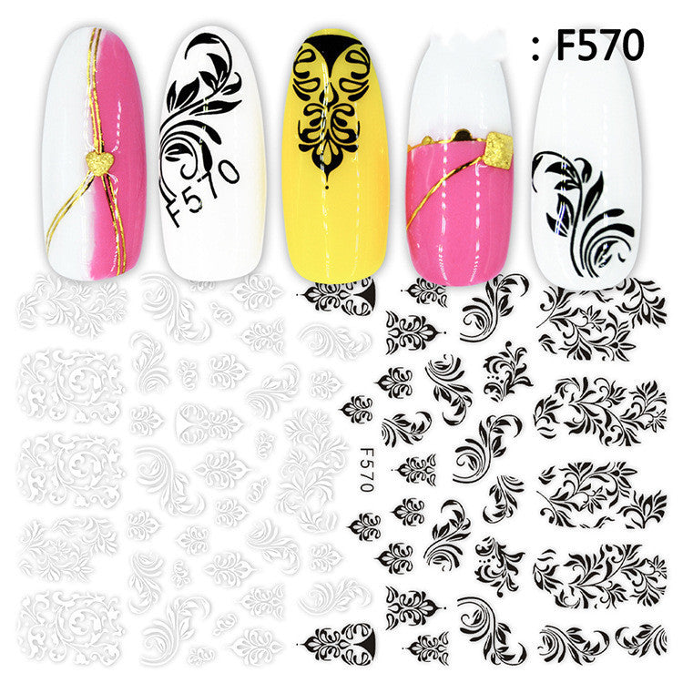 Japanese Three-dimensional 5D Embossed Nail Stickers