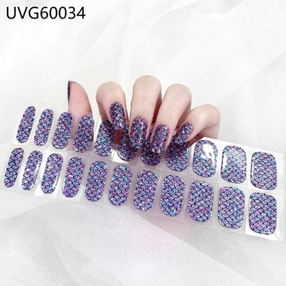 Blush Nail Stickers Uv Semi-baked Gel