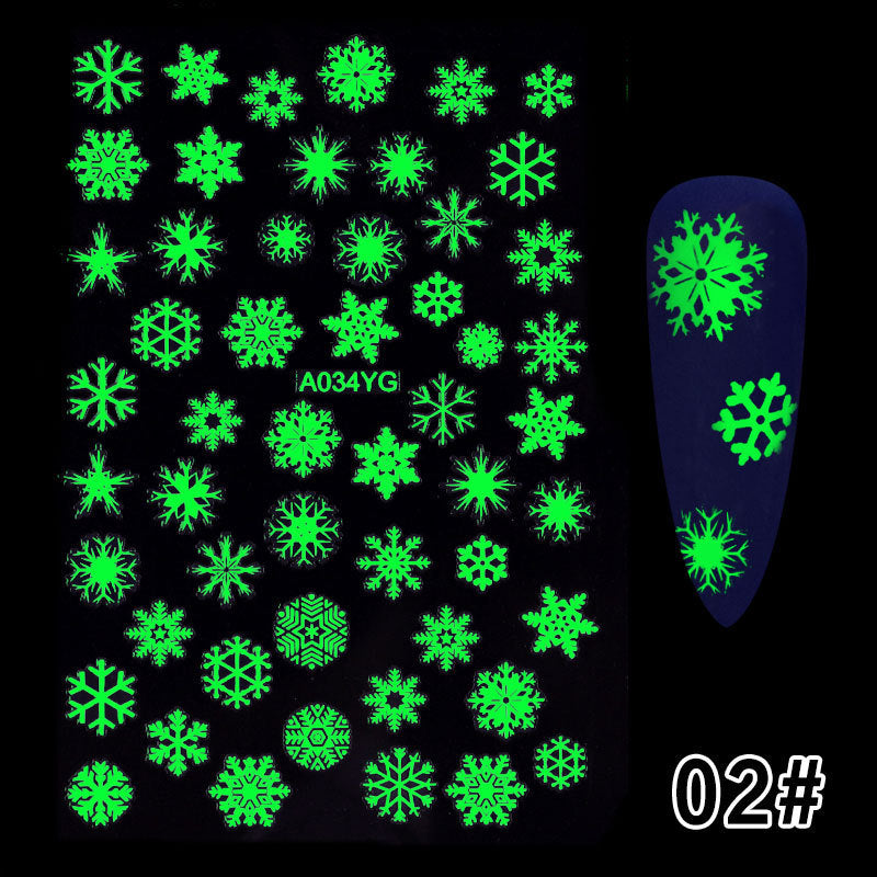 New Halloween Party Luminous Adhesive Nail Stickers