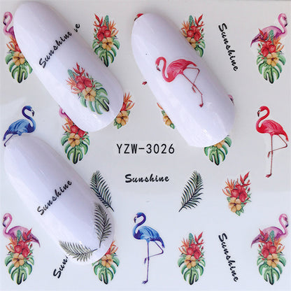 Spring New Butterfly Flower Cross Border Watermark Nail Stickers Nail Stickers Wholesale