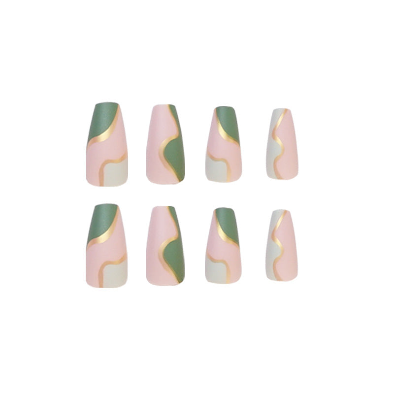 Wear Nail Graffiti Color Matching Fake Nails