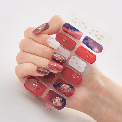 Bronzing Laser Nail Polish Film Fashion Nail Stickers