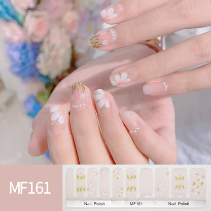 Hand Painted Tulip Smudge Nail Stickers