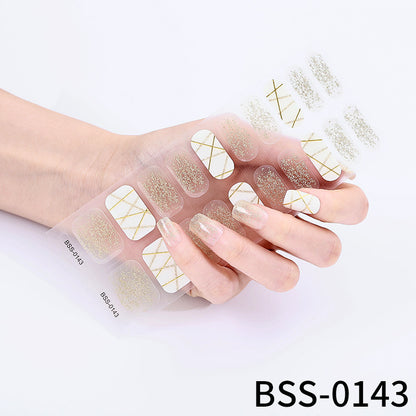 Gel Nail Stickers 3d Semi-cured Nail Stickers European And American UV Nail Semi-baked Nail Stickers Paper