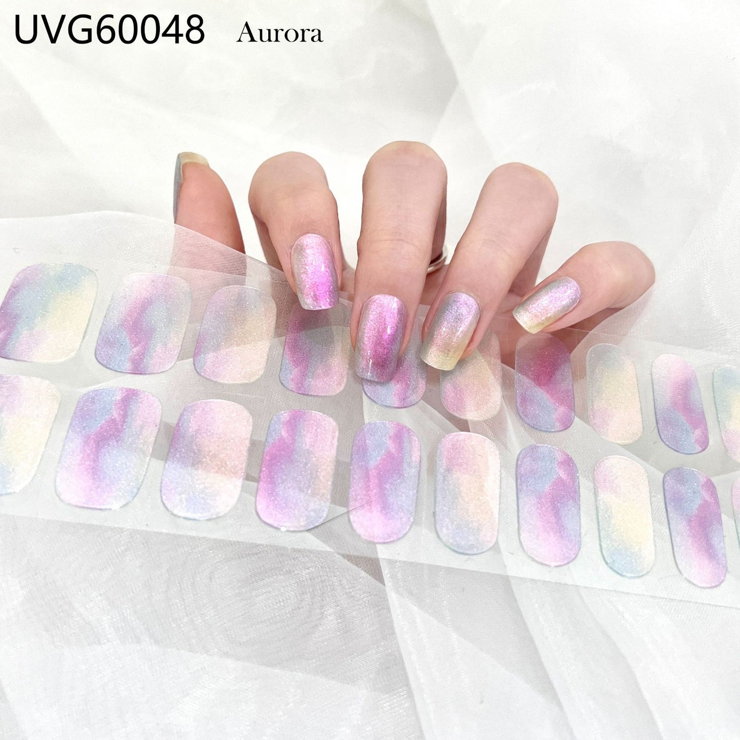 Blush Nail Stickers Uv Semi-baked Gel