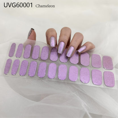 Blush Nail Stickers Uv Semi-baked Gel