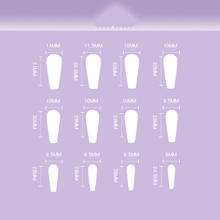 Ice-permeable Hot Girl Blue Flame Nail Stickers Fake Nails Removable Nail Tip Wear Finished Nail Beauty