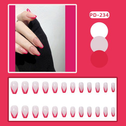 Wear Nail Manicure Fake Nail Tip Stickers Finished Product Nail Tip Frosted Ballet Nail Sticker