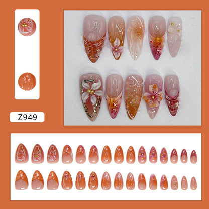 Nail Stickers Removable Nail Simple French Flower