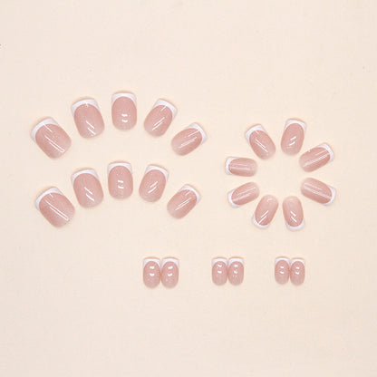 White French Classic All-match Gentle Detachable Fake Nails