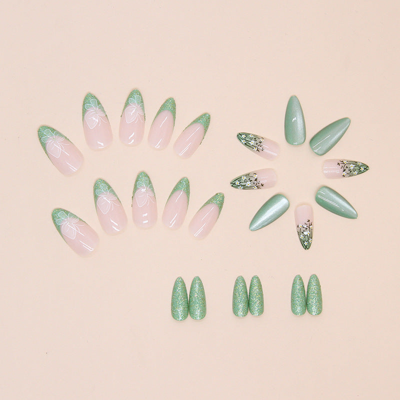 Almond Flower Butterfly Nail Stickers