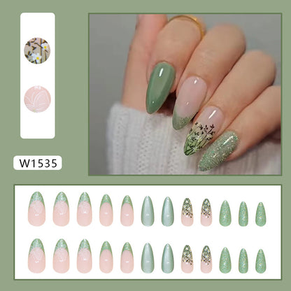 Almond Flower Butterfly Nail Stickers