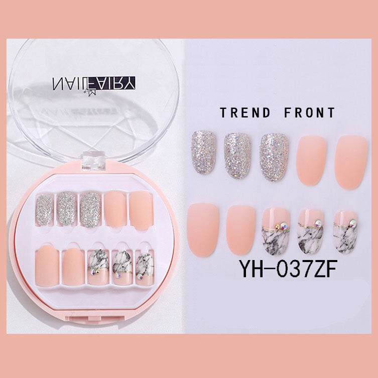 Korean Wearable Nail Art Short 30 Pieces In A Box Waterproof Removable Nail Art Ins Manicure Fake Nails