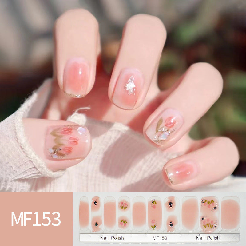 Hand Painted Tulip Smudge Nail Stickers