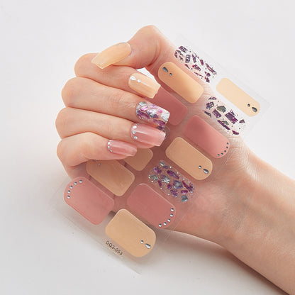 Bronzing Laser Nail Polish Film Fashion Nail Stickers