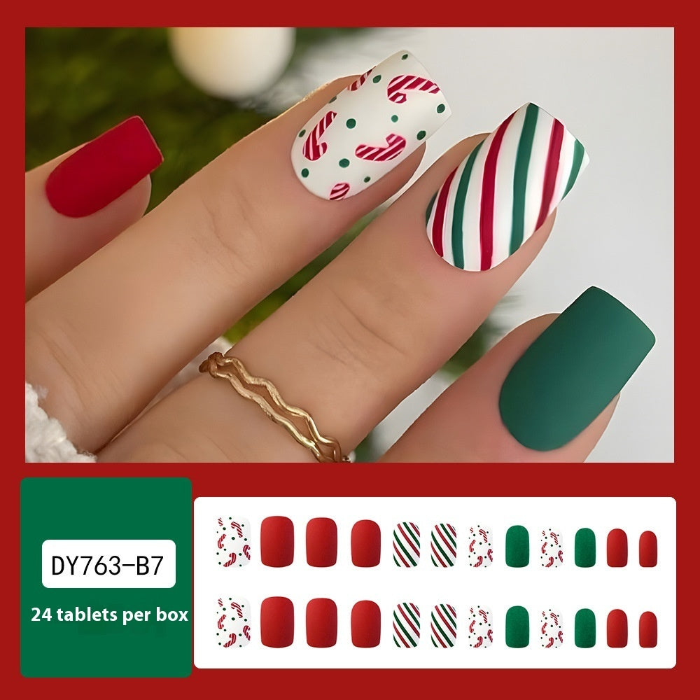 Christmas Wear Fake Nails Nail Sticker