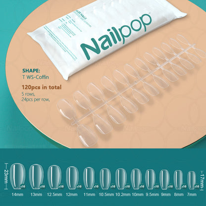 Transparent Nail Tip 120-piece Bag Ultra-thin Seamless Full Sticker Fake Nails