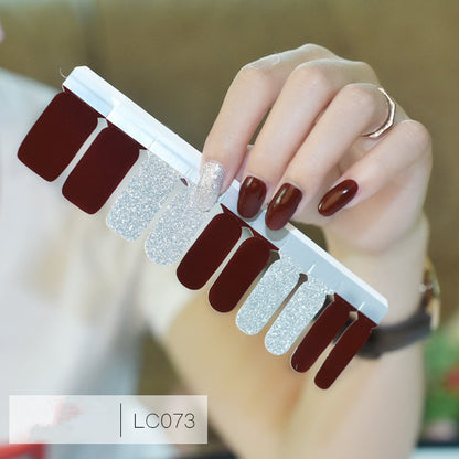 Full Nail Stickers Nail Stickers Pure Color Gradient Nail Film For Children And Pregnant Women