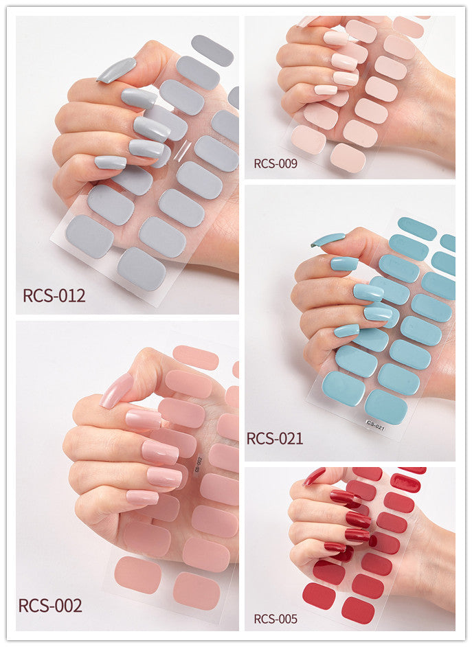 Simple waterproof nail stickers