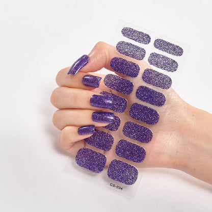 16 Small Stickers Gradient Glitter Nail Stickers