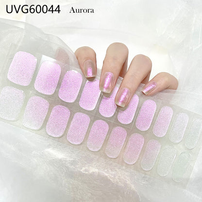 Blush Nail Stickers Uv Semi-baked Gel