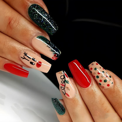 Christmas Wear Fake Nails Nail Sticker