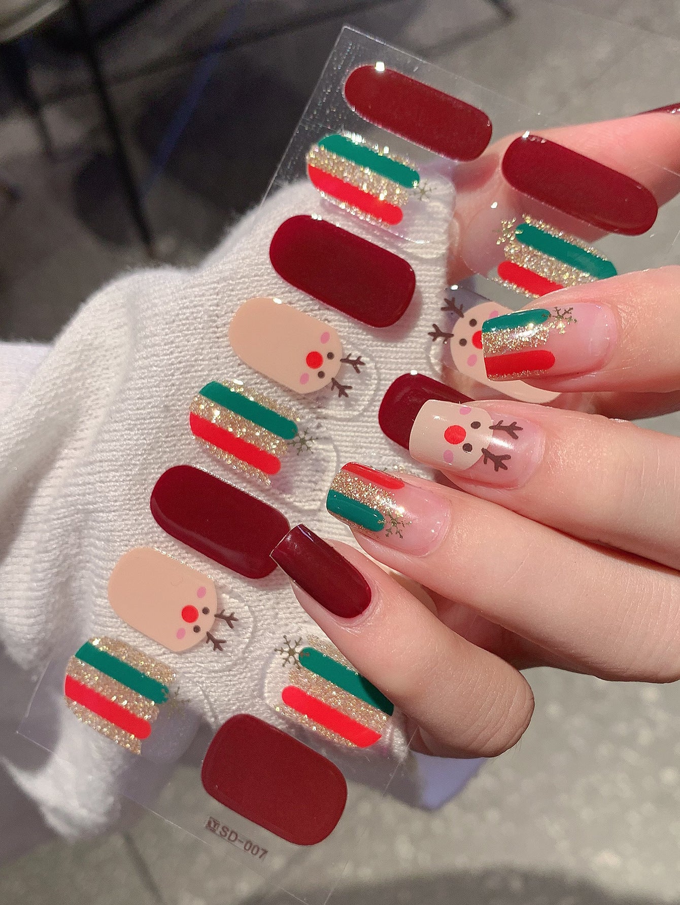 Autocollants pour ongles de style Noël tendance