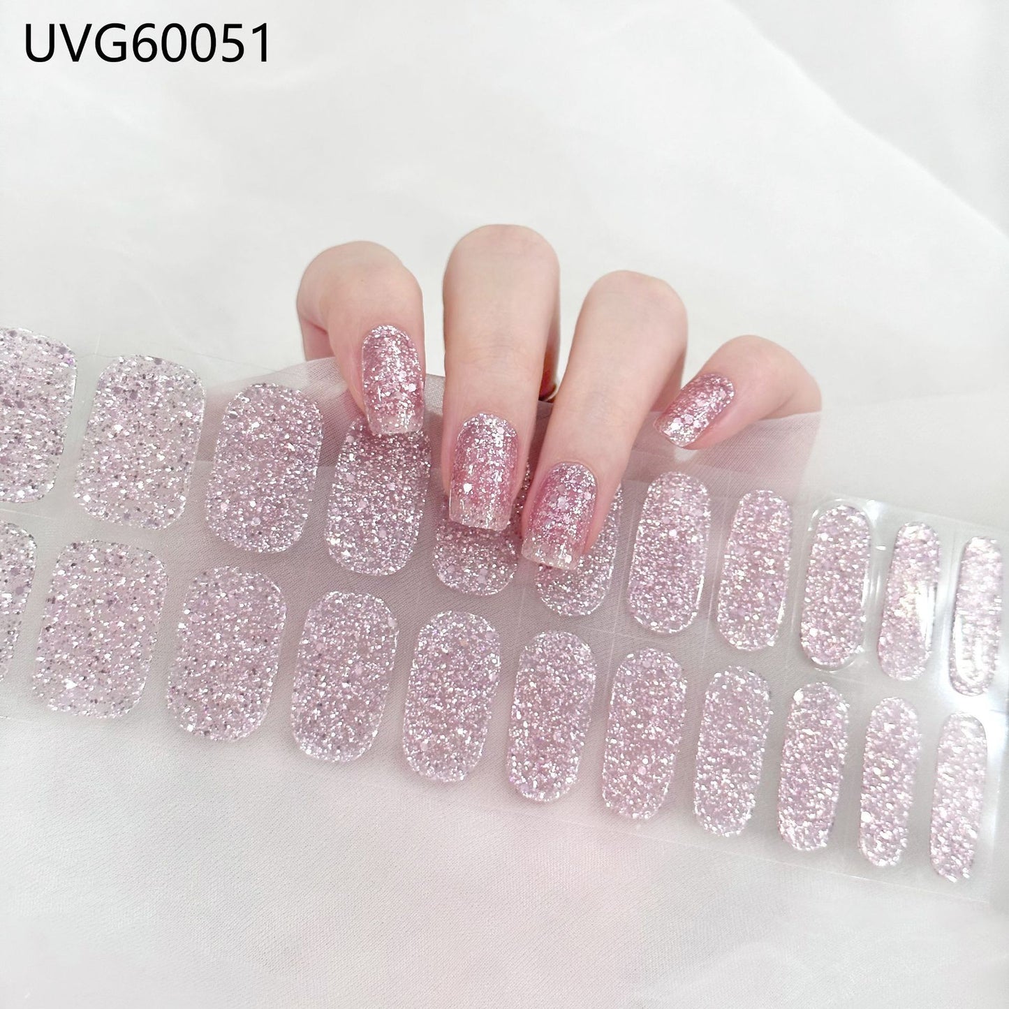 Blush Nail Stickers Uv Semi-baked Gel