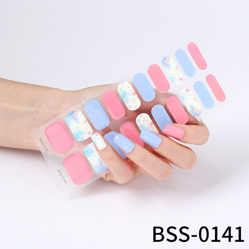 Gel Nail Stickers 3d Semi-cured Nail Stickers European And American UV Nail Semi-baked Nail Stickers Paper