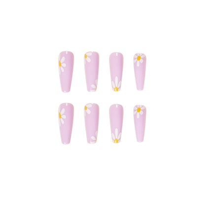 False Nail Pastoral Style Fake Nails Foreign Trade Cross Mirror Direct Supply Nail Stickers Nail Patch Wear Nail Finished Product