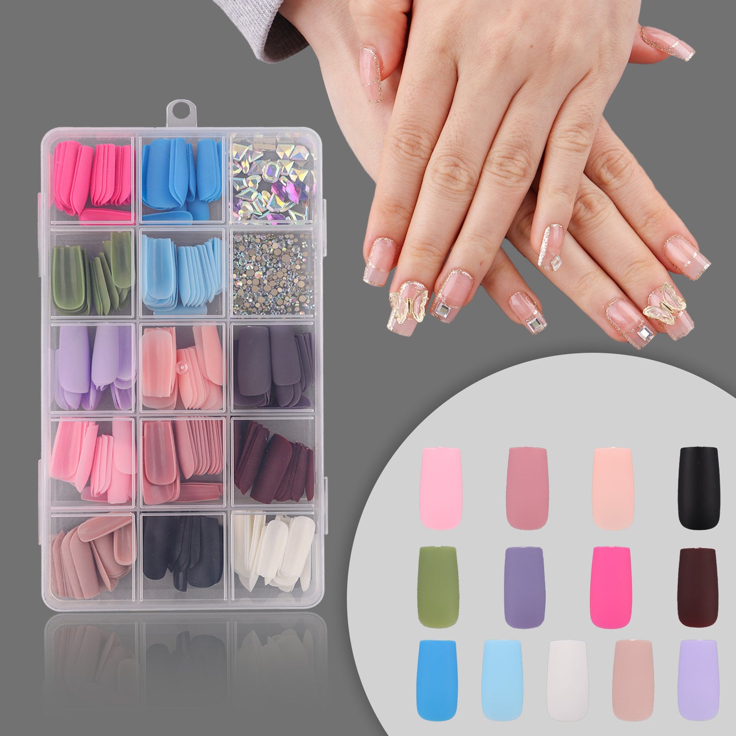 Medium And Rectangular Wear Armor DIY Nail Stickers