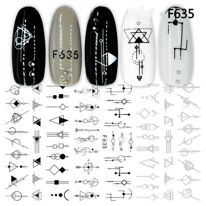 Autocollants japonais tridimensionnels 5D en relief pour ongles