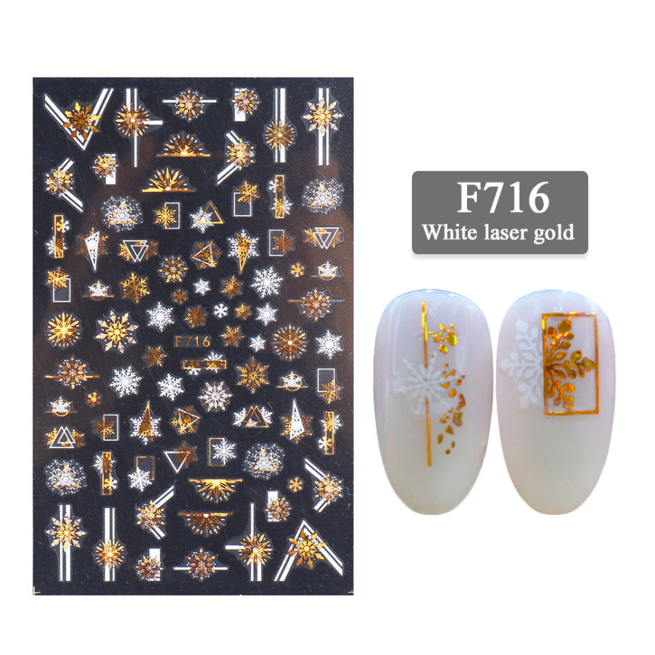 Stickers Nail Art Série Noël 3D Bicolore