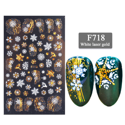 Stickers Nail Art Série Noël 3D Bicolore