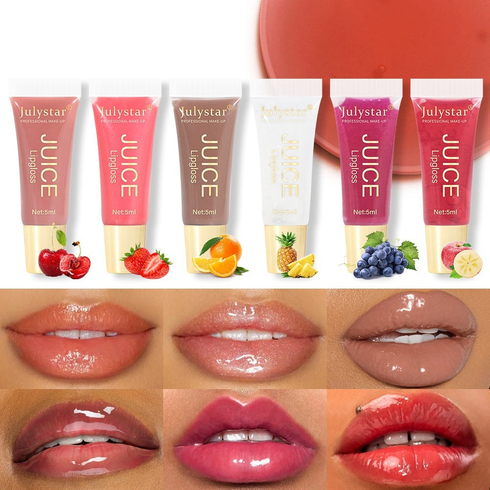 Natural Long Lasting Moisturizing Mirror Lip Gloss Fruit Taste Toot Lip Moisturizing Water Light Lip Gloss