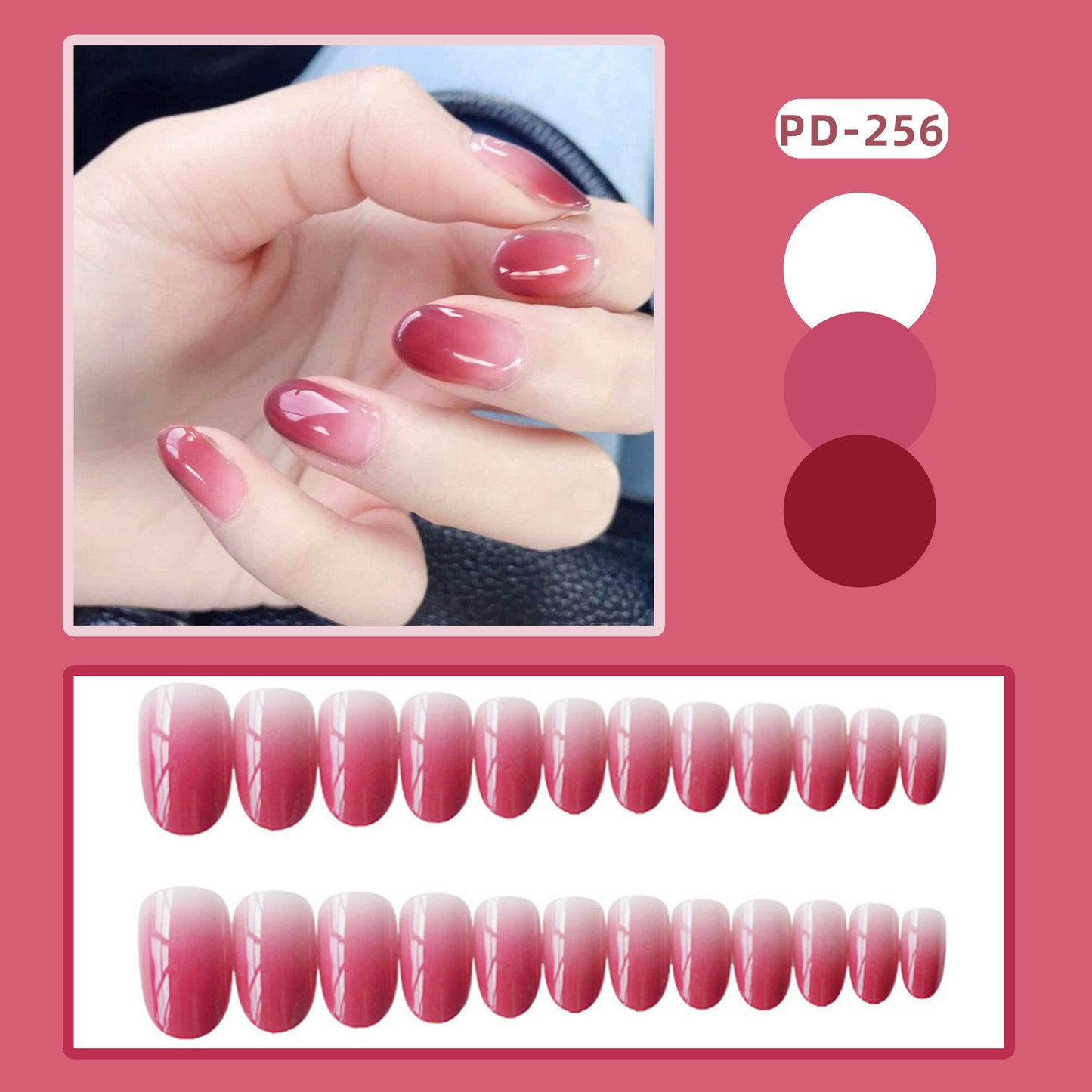 Wear Nail Manicure Fake Nail Tip Stickers Finished Product Nail Tip Frosted Ballet Nail Sticker