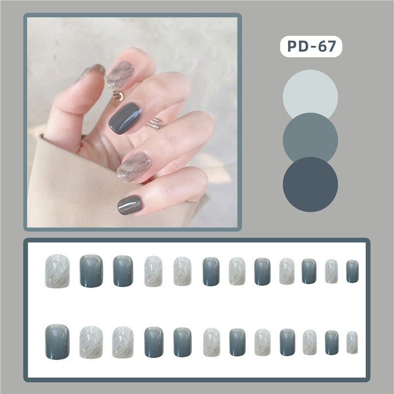 Wear Nail Manicure Fake Nail Tip Stickers Finished Product Nail Tip Frosted Ballet Nail Sticker