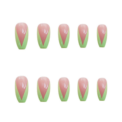 Wear Nail Manicure Fake Nail Tip Stickers Finished Product Nail Tip Frosted Ballet Nail Sticker