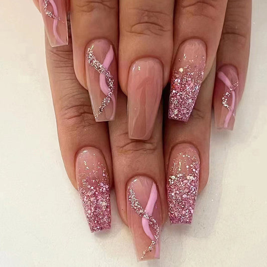 Fashion Mid-length Ballet Girl Fake Nails