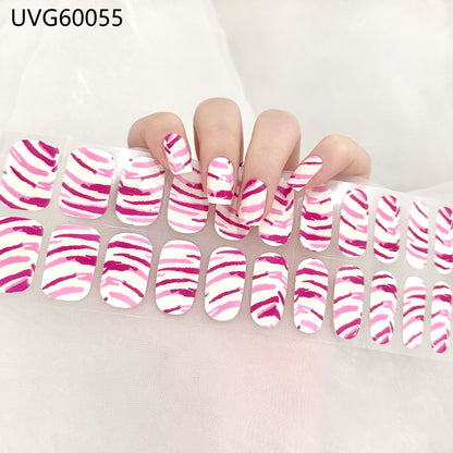 Blush Nail Stickers Uv Semi-baked Gel