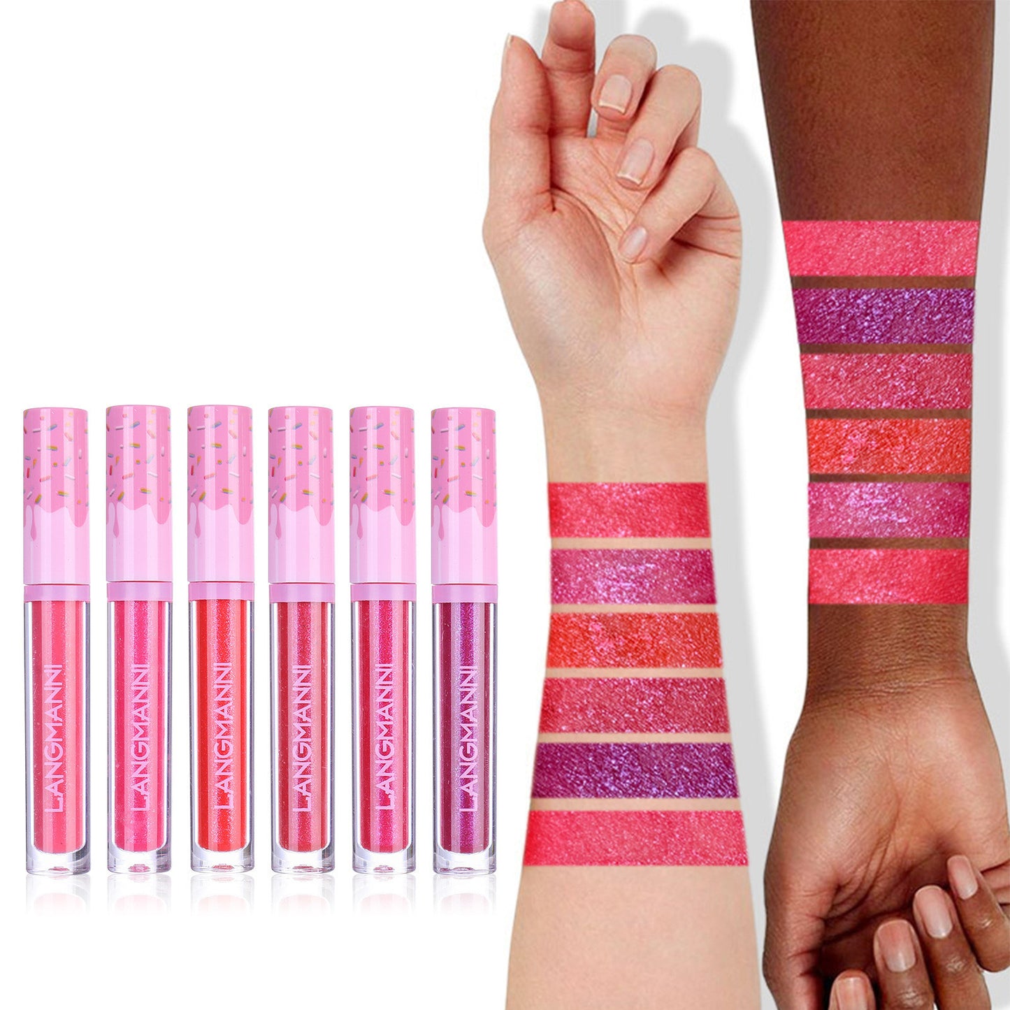 6-piece High Gloss Lip Gloss Set With Diamonds