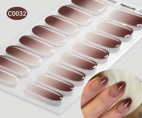 Nail Stickers UV Gel Nail Sticker Semi-curing